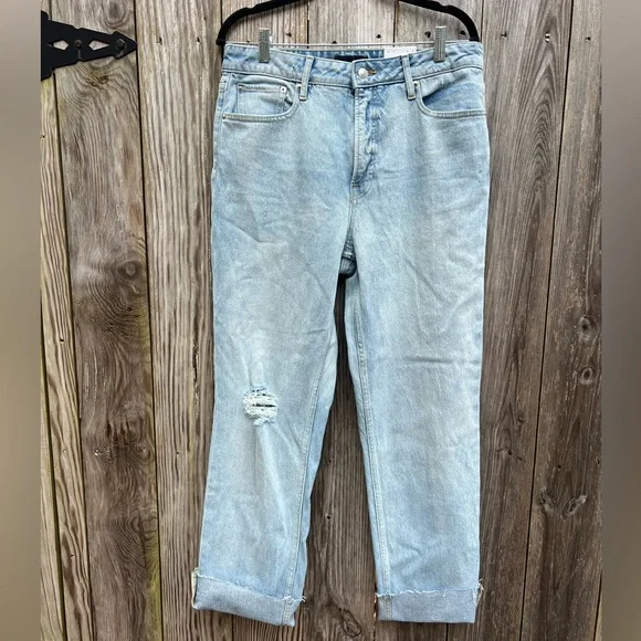 FREE ASSEMBLY Super High Rise Straight Jean Light Wash Women’s Jeans 10 - Picture 6 of 16